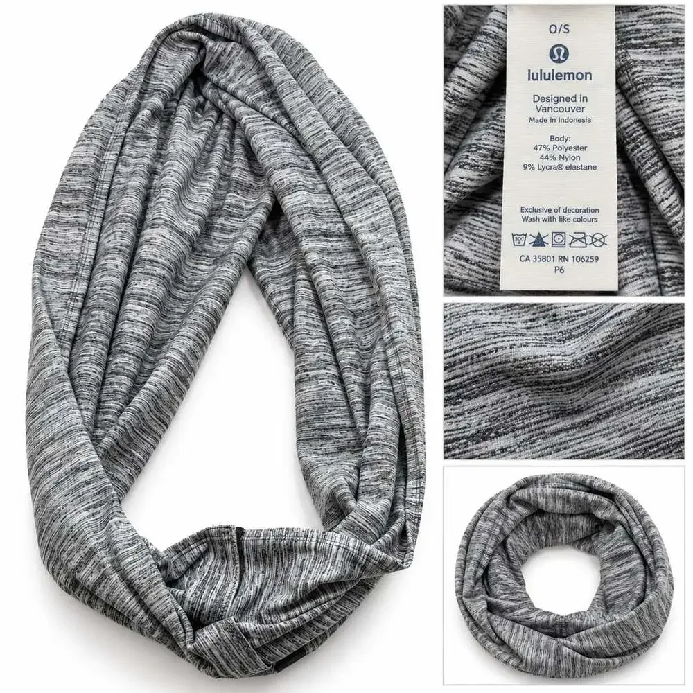 Lululemon Vinyasa Infinity Scarf Size O/S Heathered Gray Oversized Comfy Winter